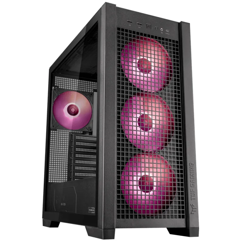 ASUS TUF Gaming GT302 ATX Mid-Tower Compact Case 背插式ARGB機箱 - 黑色