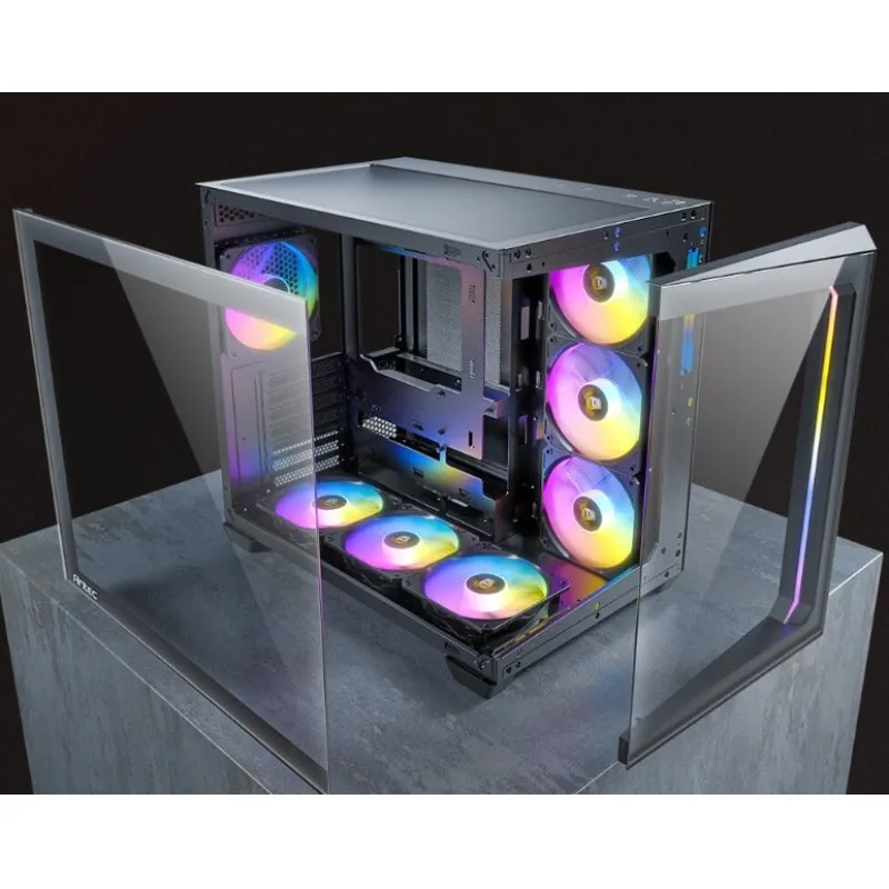 (內附7隻風扇) Antec C5 ARGB ATX Case 機箱 - 黑/白 Black/White - 黑色