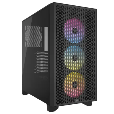 CORSAIR 3000D RGB Airflow ATX 中塔機箱 強化玻璃 - 黑色