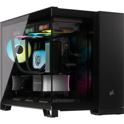 CORSAIR iCUE LINK 2500X RGB MATX 中塔機箱 強化玻璃 Dual Chamber - 黑色