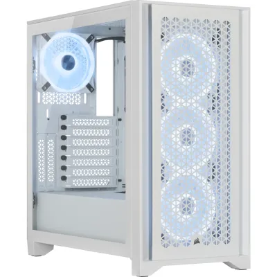 Corsair iCUE 4000D RGB AIRFLOW QL Edition EATX 中塔機箱 強化玻璃 白色