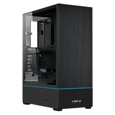Lian Li 聯力 SUP01 W/PCIE4.0 Riser Cable ATX Mid Tower 機箱 (黑/白) - 黑色