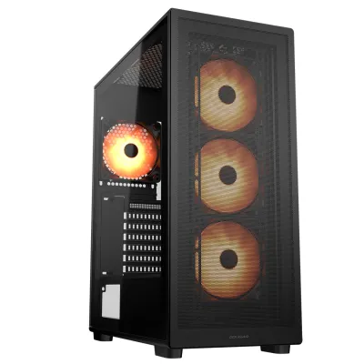 【新品推薦】Cougar MX220 RGB Case  電競側透玻璃機箱 - 送4把ARGB風扇 (黑/白) - 黑色
