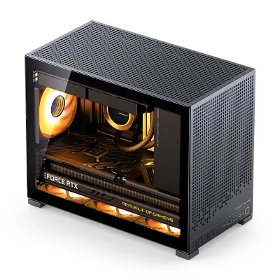 JONSBO D32 Pro  M-ATX 機箱 - Black/White (黑/白) - 黑色