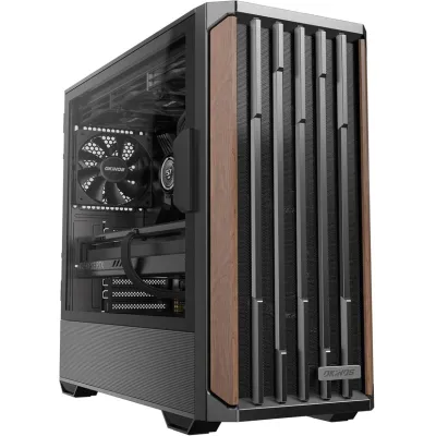 (附4把風扇) Okinos Cypress 7 ATX Case 機箱 胡桃木