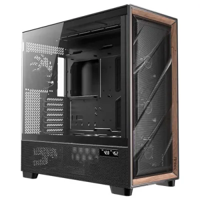 (內附6把風扇) Antec FLUX PRO ATX CASE 電競機箱  (黑/白) - 黑色
