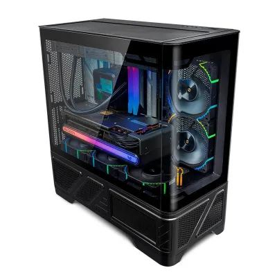 VALKYRIE VK03-M Lite MATX 背插機箱  黑/白 - 黑色