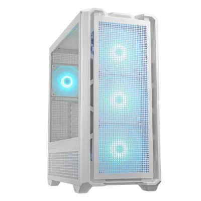 【新品推薦】Cougar MX600 RGB EATX Case  電競側透玻璃機箱 - 預裝3把ARGB風扇 (黑/白) - 白色