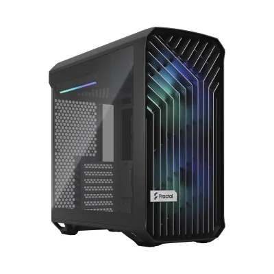 Fractal Design Torrent Compact RGB E-ATX Mid-Tower Case 黑/白 - 黑色