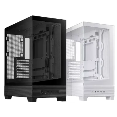 【支援背插底板】ASUS 華碩 A31 ATX 機箱 - Black/White 黑 / 白色 - 黑色