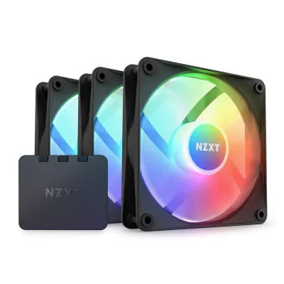 NZXT F120 RGB Core Triple Pack with Controller - 黑色