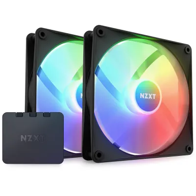 NZXT F140 RGB Core Twin Pack with Controller - 黑色