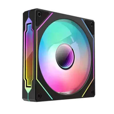 EVESKY 棱鏡4PRO 機箱風扇 反向風葉 120mm ARGB 黑/白 - 黑色