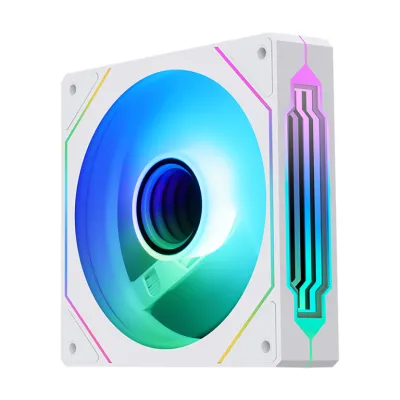 EVESKY 棱鏡4PRO 機箱風扇 反向風葉 120mm ARGB 黑/白 - 白色