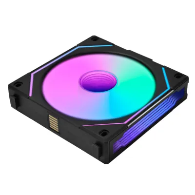 Lian Li 聯力 UNI FAN R12SL LED WIRELESS 120mm Reverse Blade反向扇葉 積木風扇 黑 / 白 Single / 3 Pack - 黑色 / Single Pack 單件