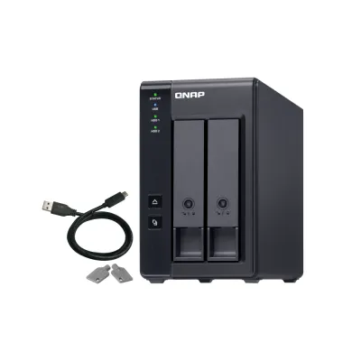 QNAP  TR-002 2-bay USB 3.2 Gen 2 RAID 磁碟陣列外接盒 儲存外接盒 DAS