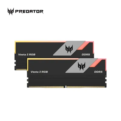 【八週年大激減】Acer Predator VESTA II RGB 32 / 64GB 6000MHz 記憶體 RAM DDR5  黑/白 - 32GB (16GB x2) / 黑色