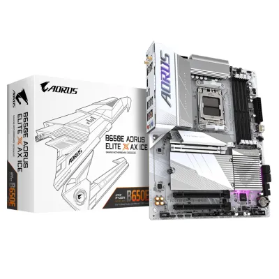 全白 GIGABYTE 技嘉 B650E AORUS ELITE X AX ICE ATX 主機板 (DDR5)