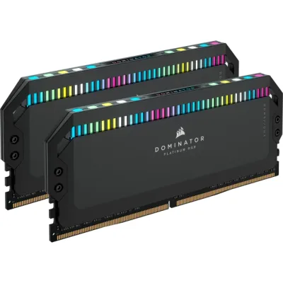 Corsair DOMINATOR PLATINUM RGB DDR5 記憶體 6000MT/s 32 / 64GB Intel XMP &  AMD Expo - 32GB (16GB x2) / 黑色
