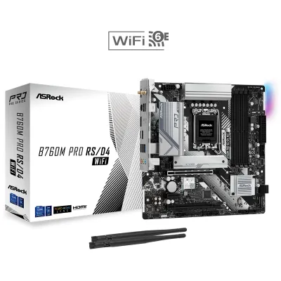 ASRock 華擎 B760M PRO RS/D4 WIFI MATX 白色主機板 (DDR4)