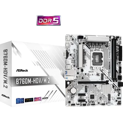 ASRock 華擎 B760M-HDV/M.2 D5 MATX 主機板 (DDR5)