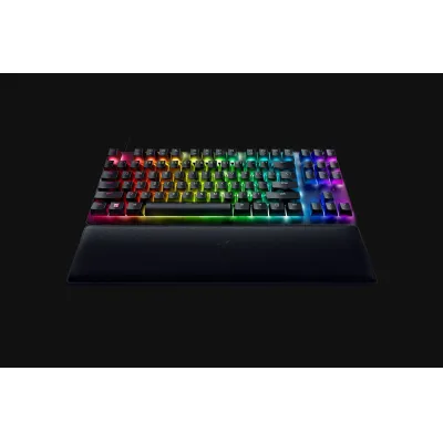 RAZER Huntsman V2 Tenkeyless - 線性光學按鍵軸 - US - 黑色 無數字鍵光學遊戲鍵盤（紫軸）