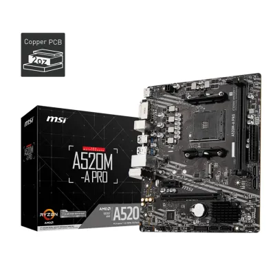 MSI 微星A520M A-PRO MATX 白色主機板 (DDR4)
