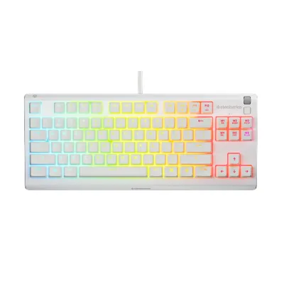 SteelSeries Apex 3 US 遊戲鍵盤 - 白色 / Tenkeyless (TKL)