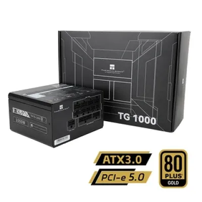 【夏日優惠】Thermalright TG1000 1000W 80Plus Gold 金牌 全模組 主機電源 (五年保用) - 黑色