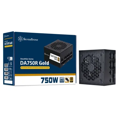 SilverStone DA750R Gold 750W 80 PLUS 全模組 主機電源 (黑/白) - 白色
