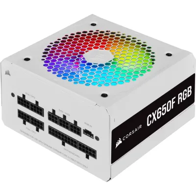 Corsair CX650F RGB 650W 80Plus Bronze Fully Modular 銅牌 全模組 主機電源 (5年保) 白色