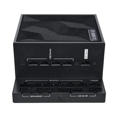 LIAN LI 聯力 EDGE 1000W 80Plus Platinum Fully Modular 鉑金牌 全模組 主機電源 黑/白 - 黑色