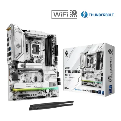 ASRock 華擎 Z890 STEEL LEGEND WIFI ATX 白色主機板 (DDR5)