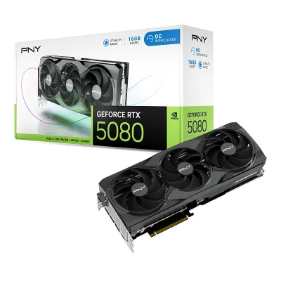 PNY GeForce RTX 5080 Overclocked Triple Fan 顯示卡