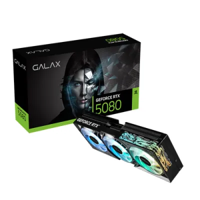 GALAX GeForce RTX 5080 1-Click OC 顯示卡 (黑/白) - 黑色