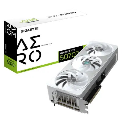 GIGABYTE 技嘉 GeForce RTX 5070 Ti 16GB AERO OC  白色顯示卡