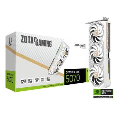 ZOTAC GAMING GeForce RTX 5070 AMP 12GB 白色顯示卡