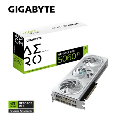 GIGABYTE 技嘉 AERO GeForce RTX 5060 Ti OC 16G 白色顯示卡
