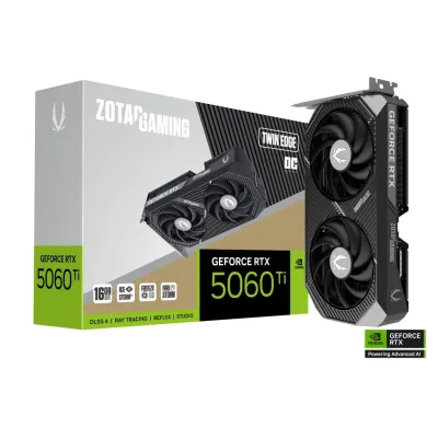 ZOTAC GAMING Twin Edge GeForce RTX 5060 Ti 16G OC 顯示卡 - 黑色