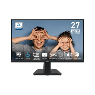 MSI 微星 PRO MP275Q MONITOR 專業顯示器 (27 吋 QHD 100Hz IPS Adaptive Sync) - 2560 x 1440 內置喇叭