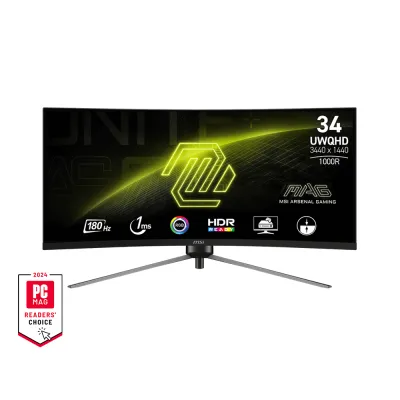 MSI 微星 MAG 345CQR MONITOR 曲面電競顯示器 (34 吋 UWQHD 180Hz VA Curved 1000R 1ms HDR Adative-Sync) - 3440 x 1440