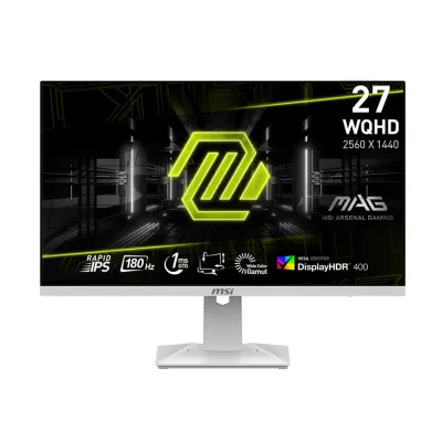 MSI 微星 MAG 274QRFW 白色電競顯示器 27 吋 WQHD 180Hz IPS 1ms HDR - 2560 x 1440