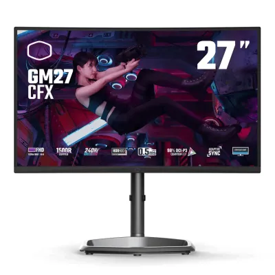 Cooler Master GM27-CFX 曲面電競顯示器 27" FHD 240Hz VA Quantom dot Curved 1500R 內置喇叭 - 1920x1080