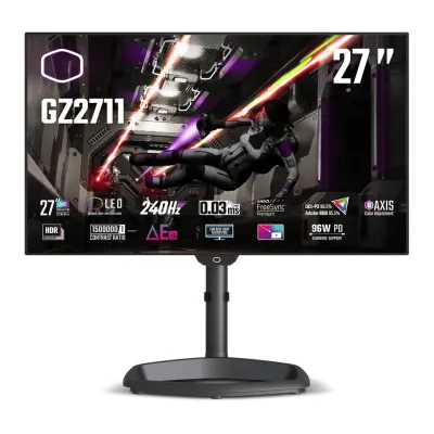 Cooler Master Tempest GZ2711 電競顯示器 27" 2K QHD 240Hz OLED 0.03ms 內置喇叭 96w TypeC - 2560 x 1440