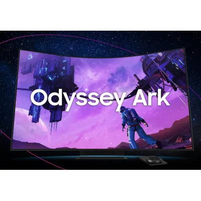 SAMSUNG 三星 55" Odyssey Ark 2nd Gen Mini-LED 曲面電競顯示器 (55吋 / 4K UHD [3840 x 2160] / 165Hz / Mini-LED / VA / 1ms / HDR / Smart TV / FreeSync Premium Pro / 1000R)