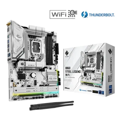 ASRock 華擎 B860 Steel Legend WiFi ATX 白色主機板