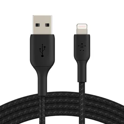 Belkin Boost Charge Lightning 至 USB-A 編織充電線 - 黑色 / 1M