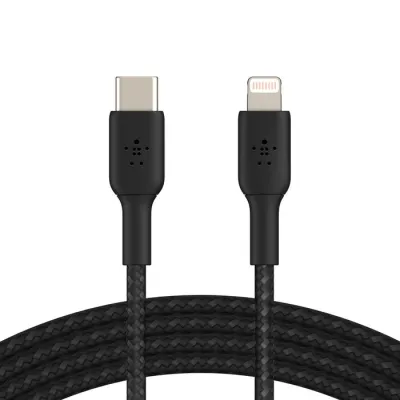 Belkin Boost Charge Lightning 至 USB-C 編織充電線 - 黑色 / 1M
