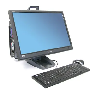 Ergotron Neo-Flex® All-In-One Lift Stand, Secure Clamp 一體式電腦顯示器支架