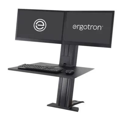 ERGOTRON WORKFIT-SR 雙顯示器 坐立兩用台式工作站 - 黑色
